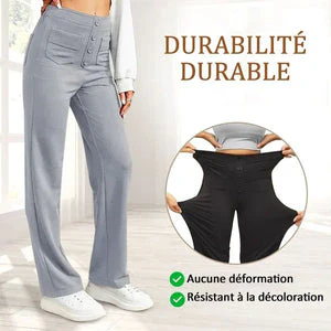 🔥50% de réduction🔥Haute élasticité - Pantalon décontracté à jambe droite et taille haute - Image 9