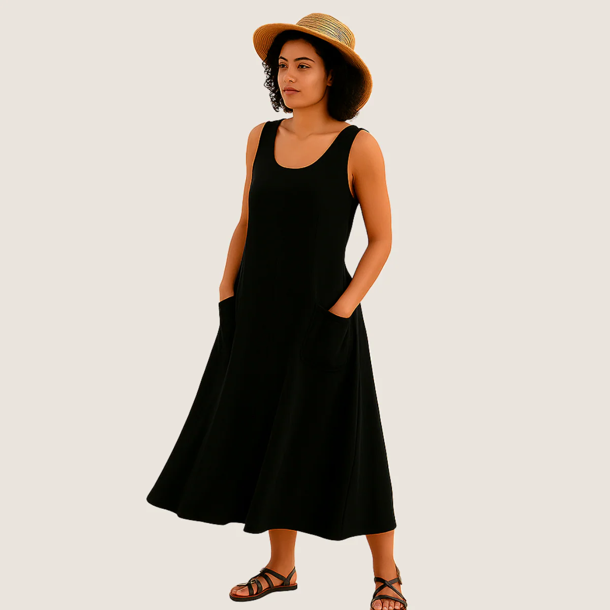 Jetta Robe Midi Isadora – Élégance Décontractée avec Poches - Image 3