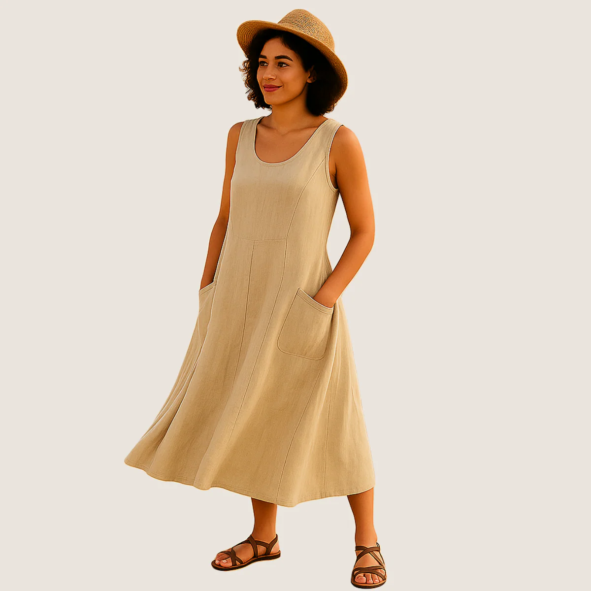 Jetta Robe Midi Isadora – Élégance Décontractée avec Poches - Image 5