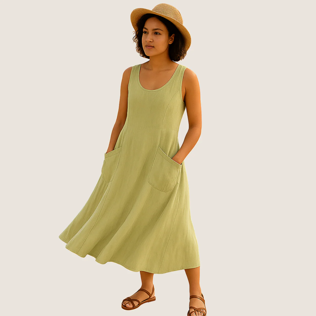 Jetta Robe Midi Isadora – Élégance Décontractée avec Poches - Image 6