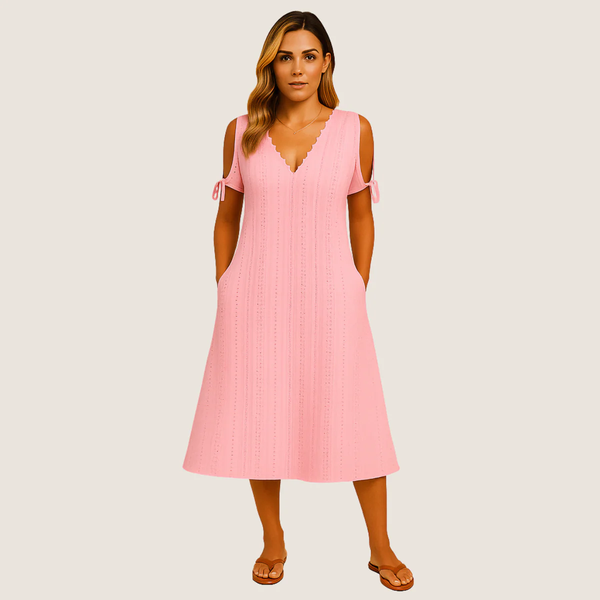 Jetta Robe Zoe Midi en Dentelle – Élégance Décontractée - Image 4